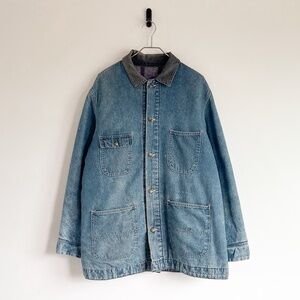 True Vintage 60's Sears Blanket Lined Denim Chore Trucker Jacket USA